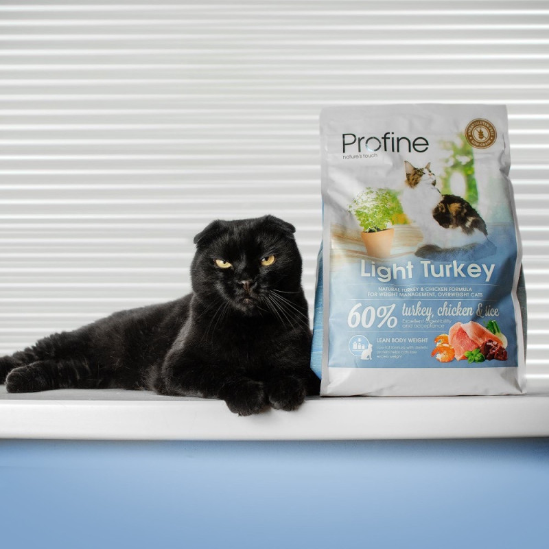 Profine Cat Light сухий корм з індичкою для котів з надмірною вагою, 2 кг - фото 3