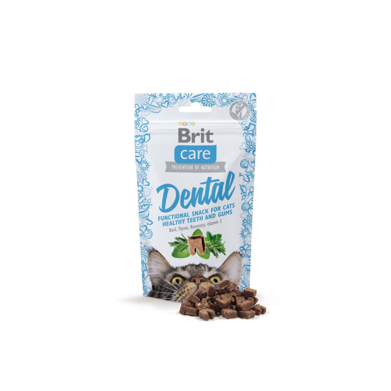 Brit Care Cat Snack Dental ласощі для котів для здоров'я зубів, 50 гр - фото 3