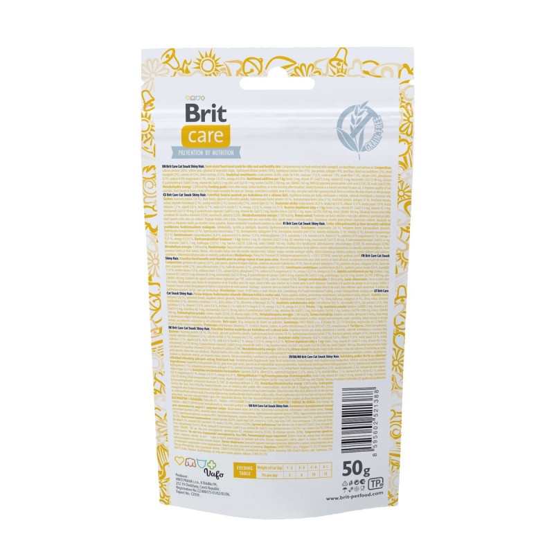 Brit Care Cat Snack Shiny Hair ласощі для котів для шерсті, 50 гр - фото 2
