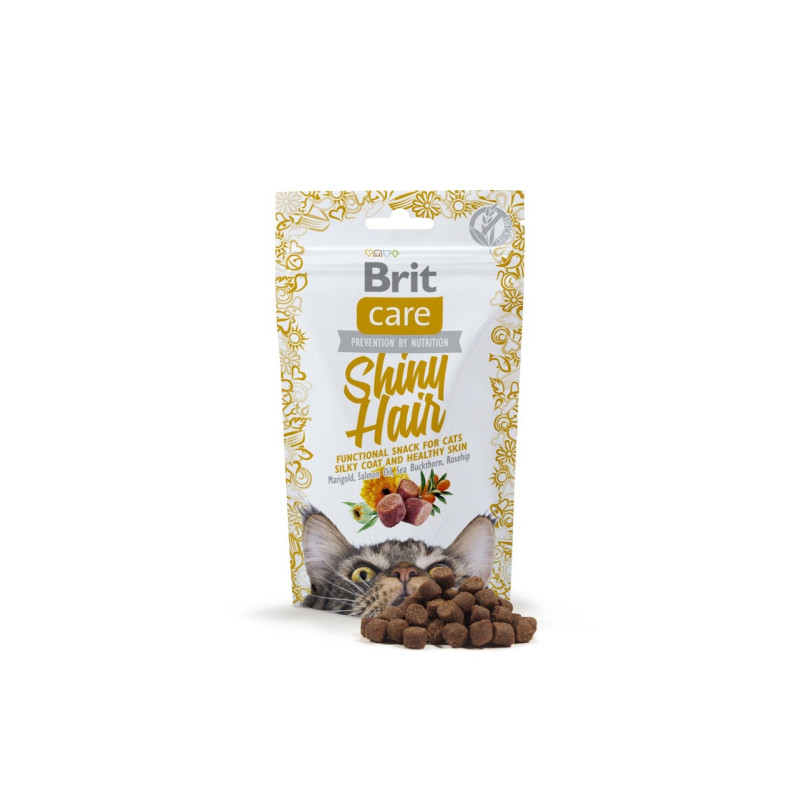 Brit Care Cat Snack Shiny Hair ласощі для котів для шерсті, 50 гр - фото 3