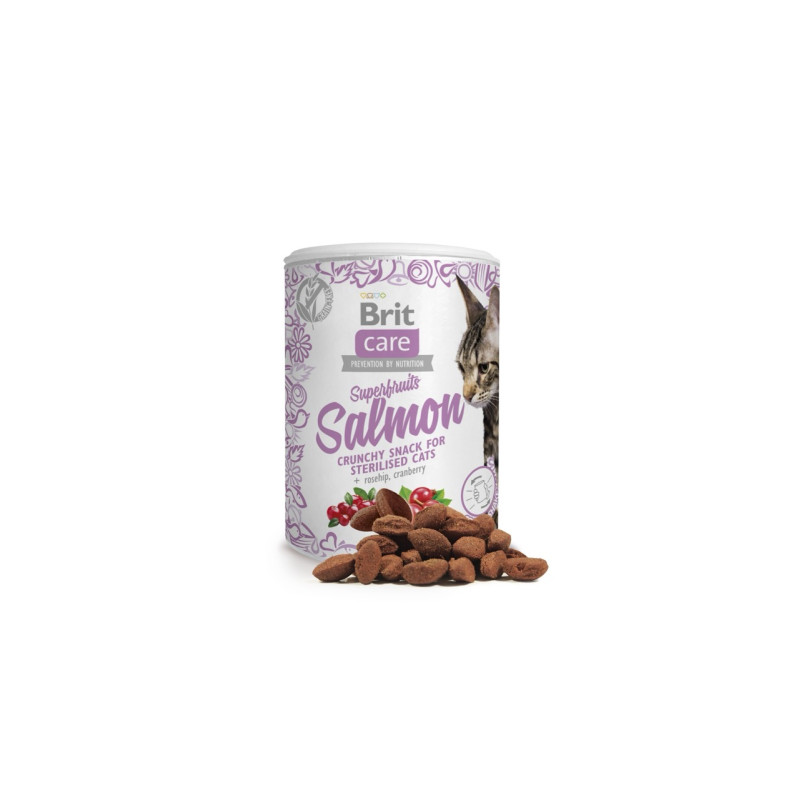 Brit Care Cat Snack Superfruits Salmon Sterilized лакомство для кошек с лососем, 100 гр - фото 3