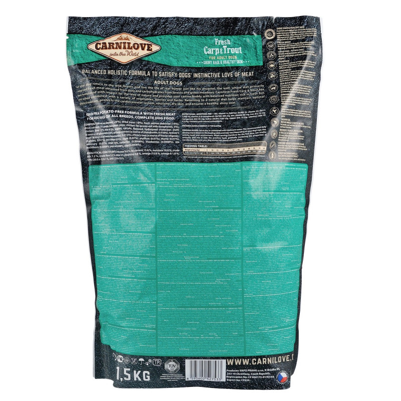 Carnilove Fresh Carp & Trout Adult Dog сухий корм зі свіжим коропом та фореллю для собак, 1.5 кг - фото 2