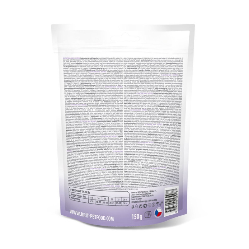 Brit Care Functional Snack Antistress Shrimps лакомство для собак с креветками, 150 гр - фото 4