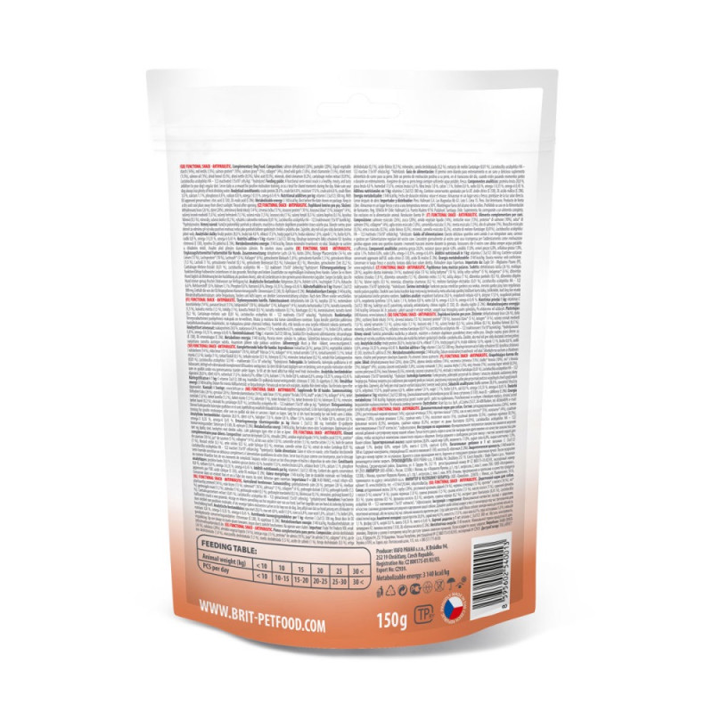 Brit Care Functional Snack Antiparasitic Salmon лакомство для собак с лососем, 150 гр - фото 4