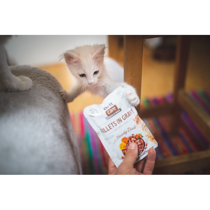Brit Care Cat Fillets In Gravy Duck вологий корм з качкою для котів, 85 гр - фото 4