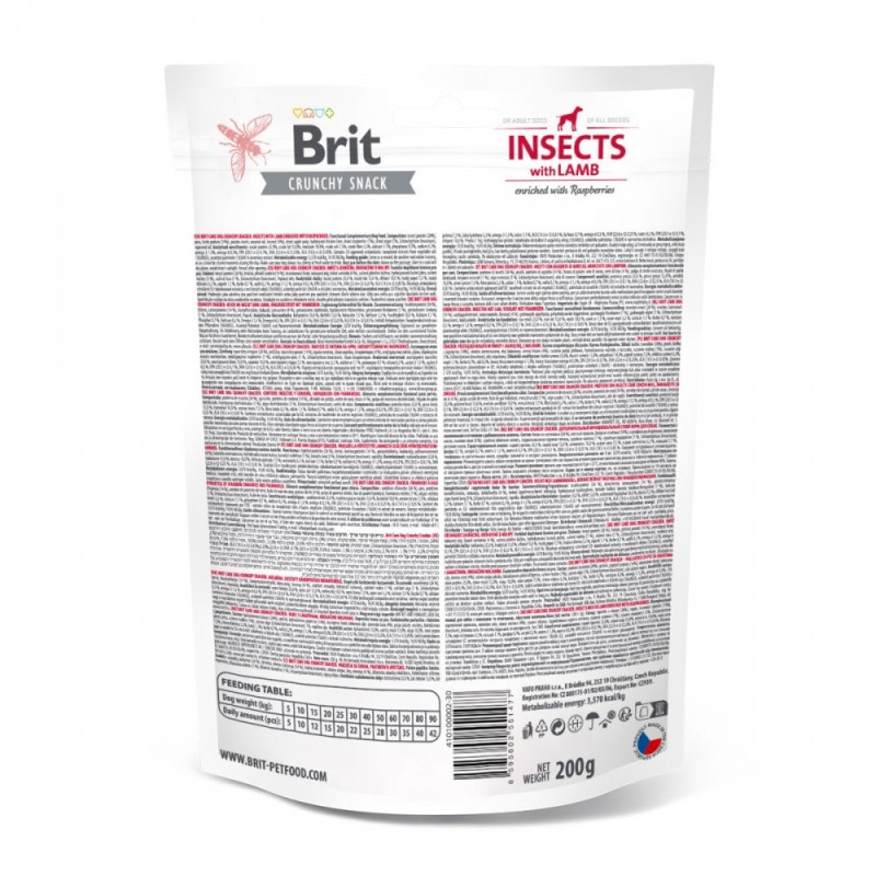 Brit Care Dog Crunchy Cracker Insects лакомство для собак с ягненком и белком насекомых, 200 гр - фото 2