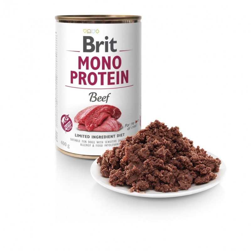 Brit Mono Protein Dog Beef влажный корм с говядиной для собак, 400 гр - фото 2