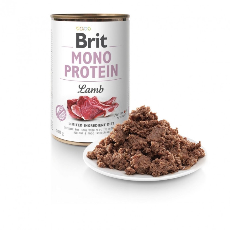 Brit Mono Protein Dog Lamb влажный корм с ягненком для собак, 400 гр - фото 2