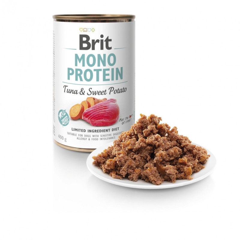 Brit Mono Protein Dog Tuna and Sweet Potato влажный корм с тунцом для собак, 400 гр - фото 2