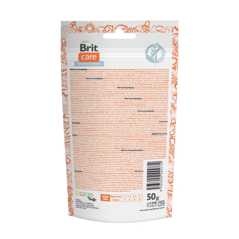Brit Care Cat Snack Digestion ласощі для котів для чутливого травлення, 50 гр - фото 2
