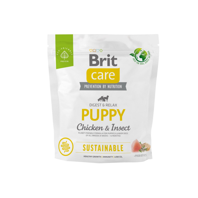 Brit Care Puppy Chicken and Insect сухой корм с курицей и белком насекомых для щенят, 1 кг - фото 2