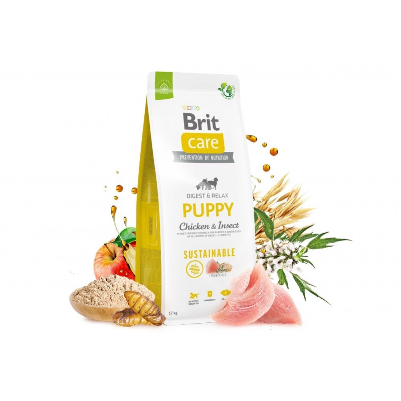 Brit Care Puppy Chicken and Insect сухой корм с курицей и белком насекомых для щенят, 1 кг - фото 5
