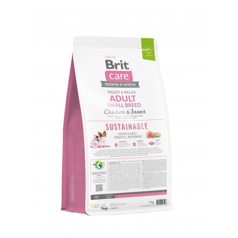 Brit Care Adult Small Breed Chicken and Insect сухой корм с курицей и белком насекомых для собак малых пород, 7 кг - фото 2
