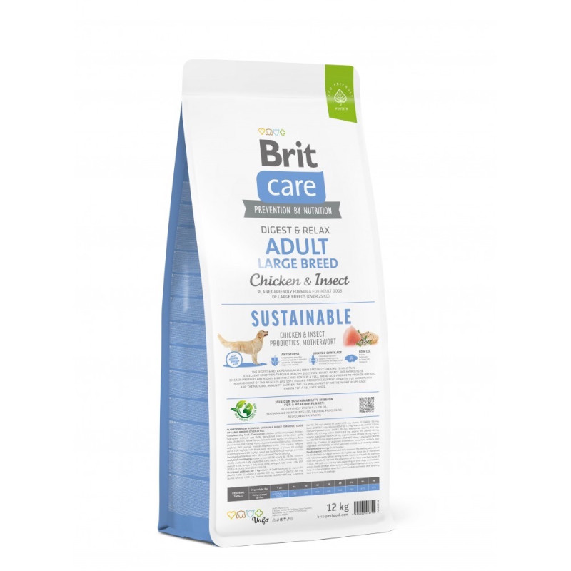 Brit Care Adult Large Breed Chicken and Insect сухой корм с куриицей и белком насекомых для собак крупных пород, 12 кг - фото 2