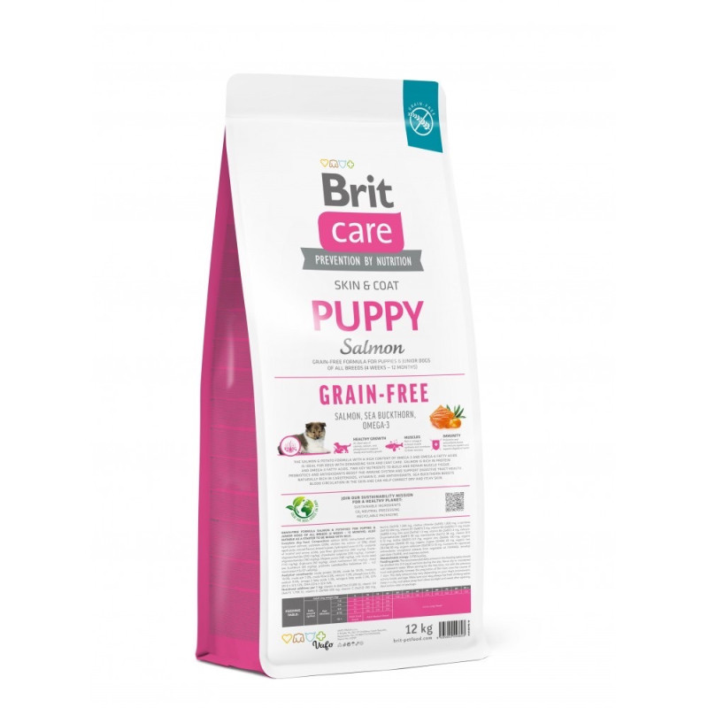 Brit Care GF Puppy Salmon сухой корм с лососем для щенят, 12 кг - фото 2