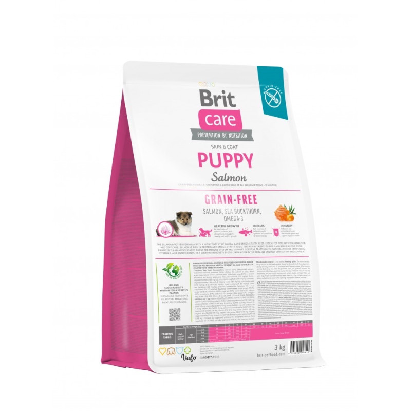Brit Care GF Puppy Salmon сухой корм с лососем для щенят, 3 кг - фото 2
