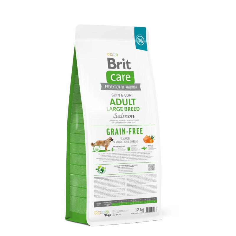 Brit Care GF Adult Large Breed Salmon сухой корм с лососем для собак крупных пород, 12 кг - фото 2