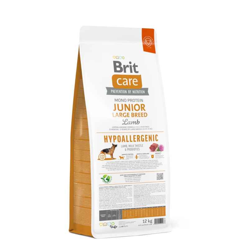 Brit Care Junior Large Breed Lamb Hypoallergic сухой корм для щенков крупных пород, 12 кг - фото 2
