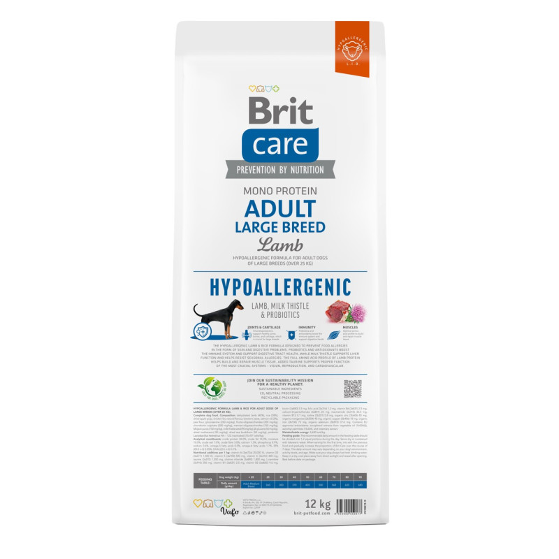 Brit Care Adult Large Breed Lamb сухой корм с ягненком для собак крупных пород, 12 кг - фото 2
