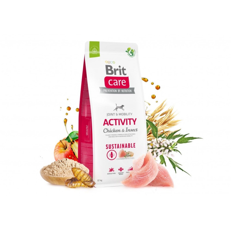 Brit Care Activity Chicken and Insect сухий корм із куркою та білком комах для собак, 3 кг - фото 3