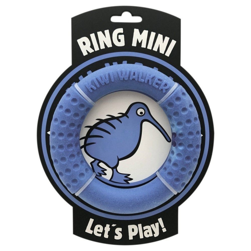 Kiwi Walker Ring Mini игрушка для собак, 13.5 см, голубой - фото 2
