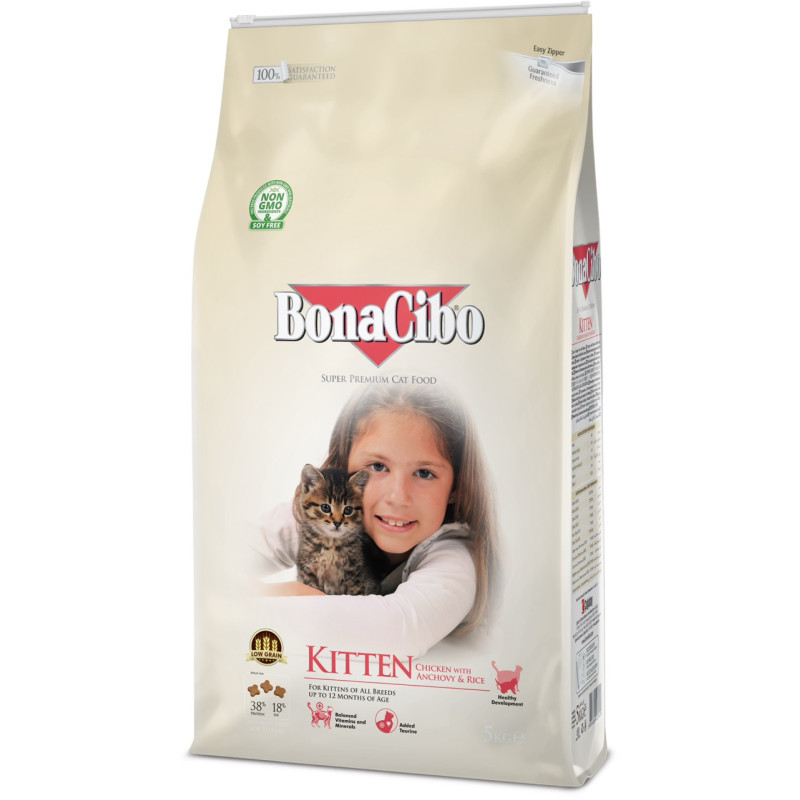 BonaCibo Kitten сухой корм с курицей для котят, 5 кг - фото 2