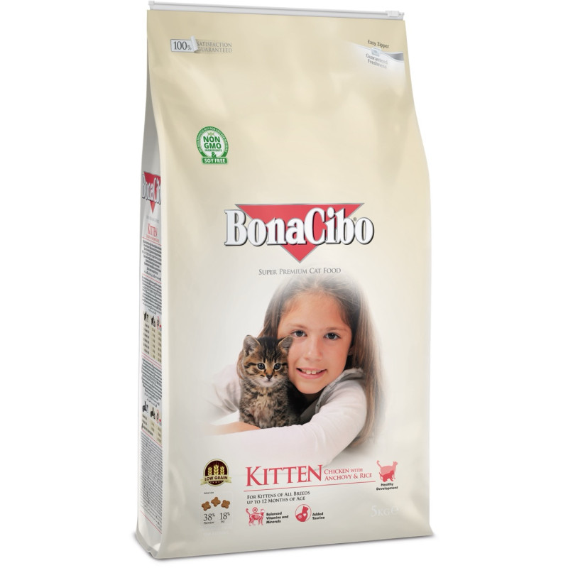 BonaCibo Kitten сухой корм с курицей для котят, 5 кг - фото 4