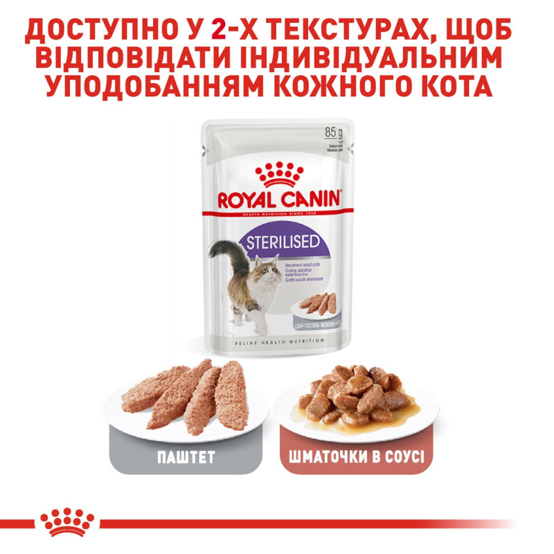Royal Canin Sterilised Loaf влажный корм для стерилизованных котов 85 гр - фото 12