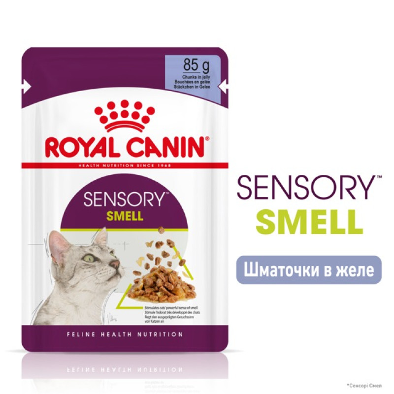 Royal Canin Sensory Smell Jelly влажный корм для привередливых котов 85 гр - фото 2