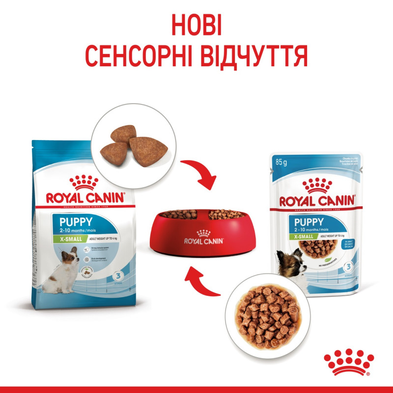 Royal Canin Puppy X-Small вологий корм для цуценят дрібних порід 85 гр - фото 12