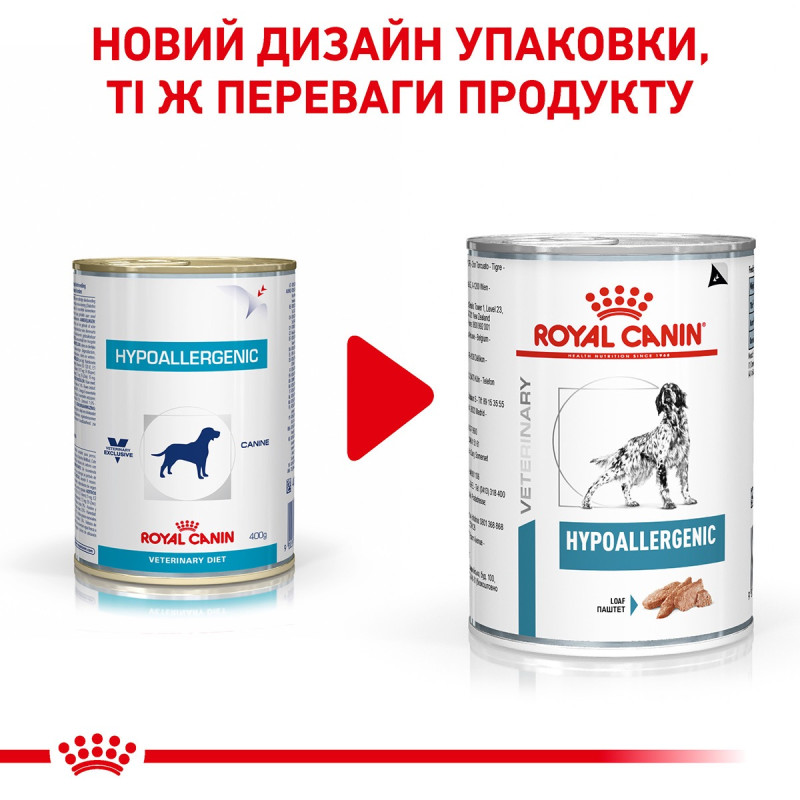 Royal Canin Hypoallergenic Canine Cans влажный корм для собак с пищевой аллергией 400 гр - фото 12