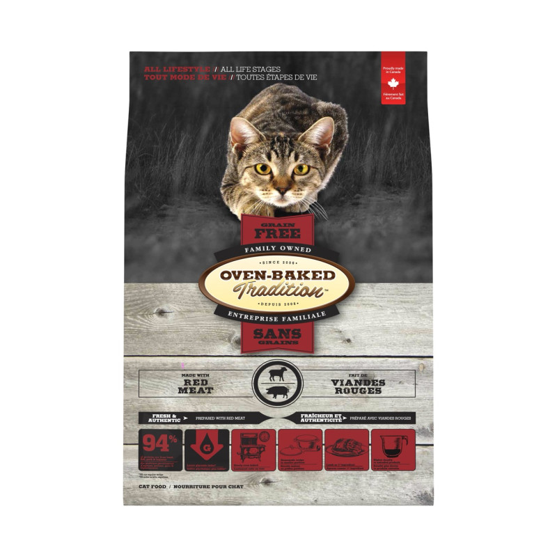 Oven-Baked Tradition Cat Red Meat Grain Free сухий корм з червоним м'ясом для котів будь-якого віку 4.54 кг - фото 2
