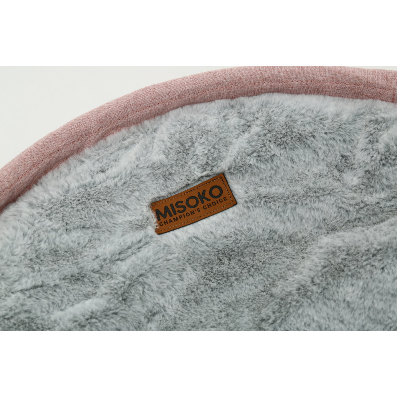 MISOKO&CO Pet bed round лежак складной для собак и кошек, 45x45x22 см, розовый - фото 2