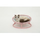 MISOKO&CO Pet bed round лежак складной для собак и кошек, 45x45x22 см, розовый - фото 5