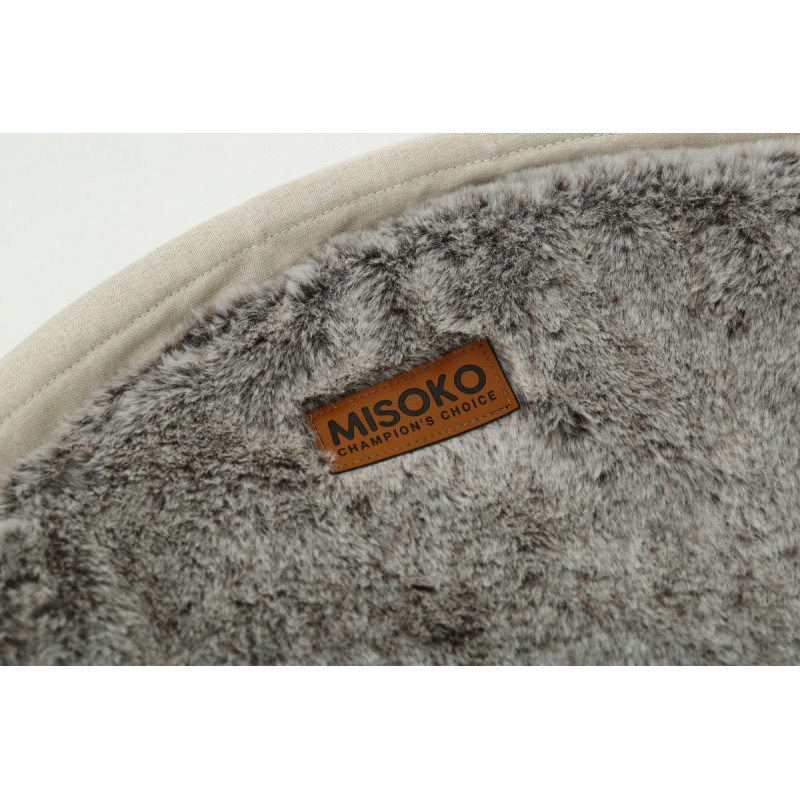 MISOKO&CO Pet bed round лежак складной для собак и кошек, 45x45x22 см, коричневый - фото 2