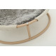 MISOKO&CO Pet bed round лежак складаний для собак та котів, 45x45x22 см, коричневий - фото 3