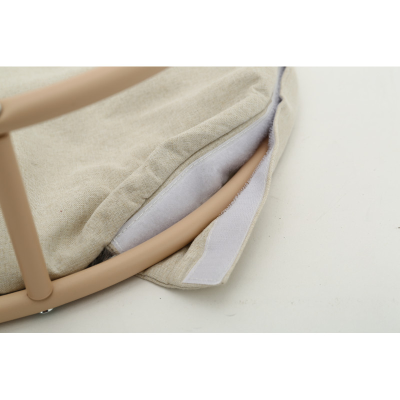 MISOKO&CO Pet bed round лежак складной для собак и кошек, 45x45x22 см, коричневый - фото 4