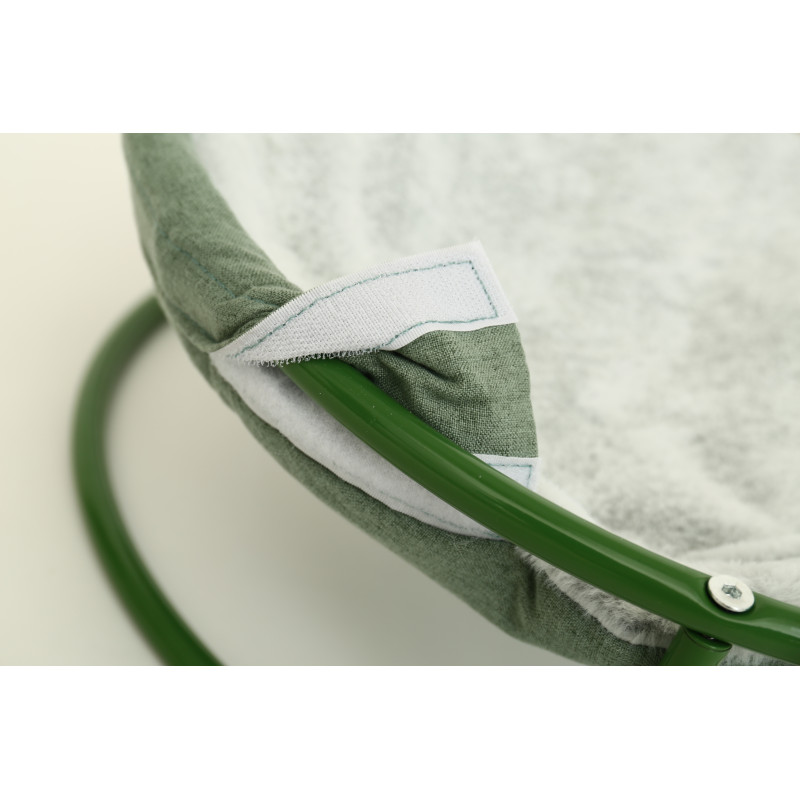 MISOKO&CO Pet bed round лежак складной для собак и кошек, 45x45x22 см, зеленый - фото 4