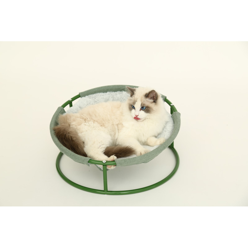 MISOKO&CO Pet bed round лежак складной для собак и кошек, 45x45x22 см, зеленый - фото 5