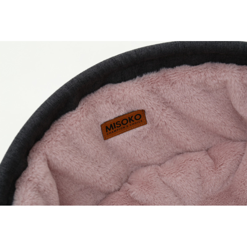 MISOKO&CO Pet bed round лежак складной для собак и кошек, 45x45x22 см, серый - фото 2