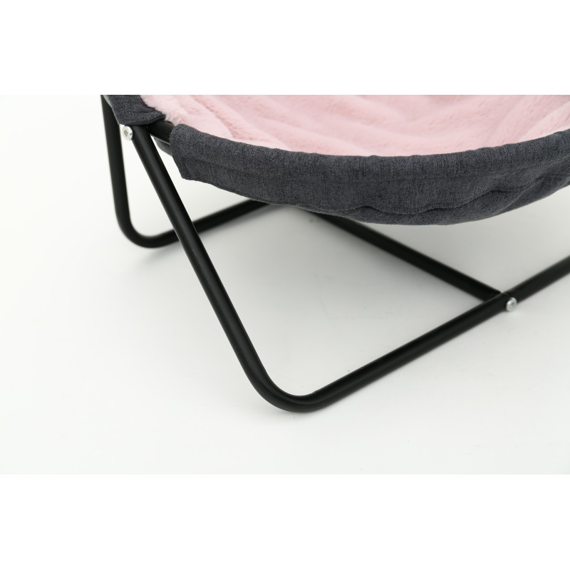 MISOKO&CO Pet bed round лежак складной для собак и кошек, 45x45x22 см, серый - фото 3