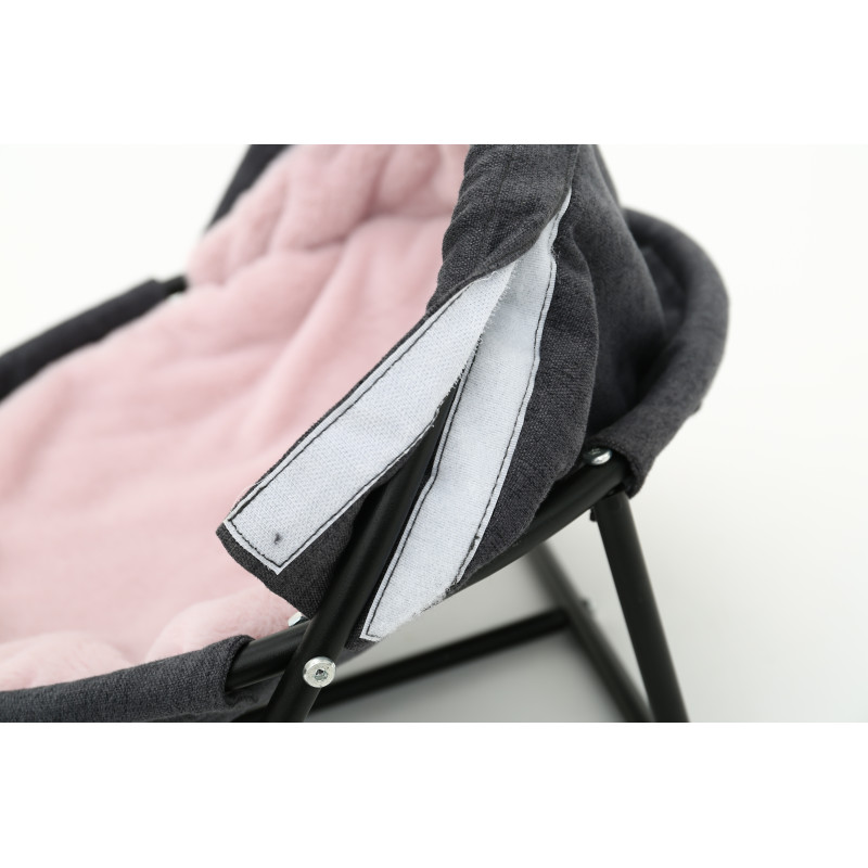 MISOKO&CO Pet bed round лежак складной для собак и кошек, 45x45x22 см, серый - фото 4