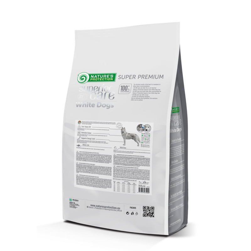 Nature's Protection Superior Care White Dogs White Fish All Sizes and Life Stages сухий корм із білою рибою для собак із білою шерстю 4 кг - фото 2