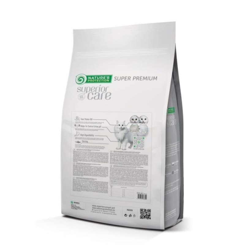 Nature's Protection Superior Care White Cats GF with Herring Adult all breeds сухой корм для котов с белым окрасом шерсти с сельдью 1.5 кг - фото 2