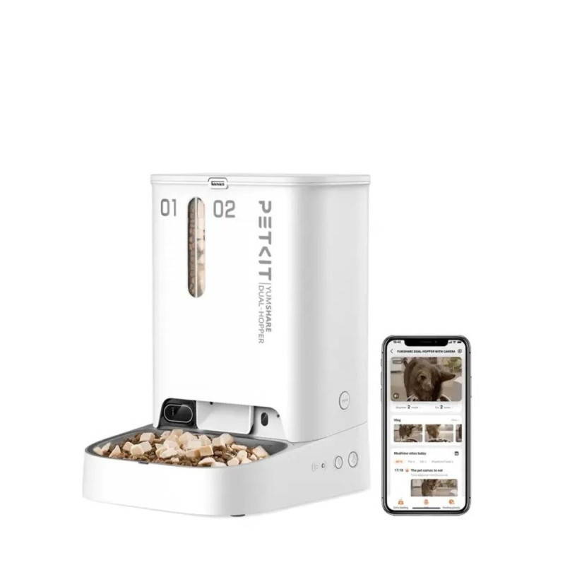 Petkit Yumshare Dual-Hopper With Camera смарт-кормушка для собак и котов, 5 л - фото 2