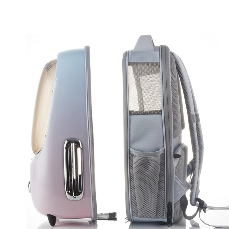 Petkit Breezy2 Smart Cat Carrier рюкзак-переноска для котов и собак малых пород, 45 см х 33 см х 30 см, розовый - фото 2