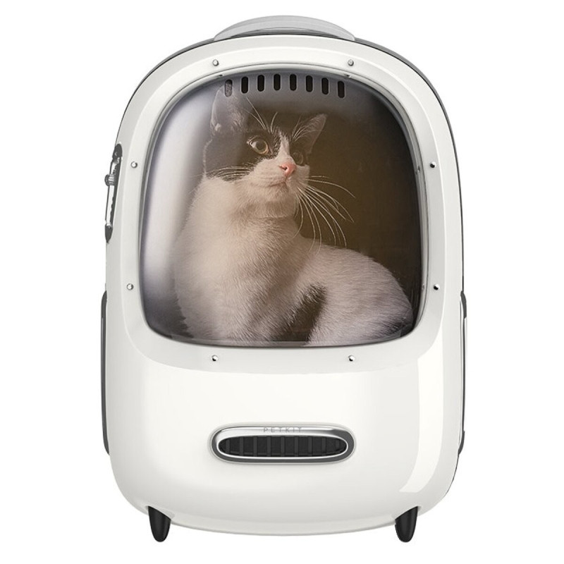 Petkit Breezy2 Smart Cat Carrier рюкзак-переноска для котов и собак малых пород, 45 см х 33 см х 30 см, белый - фото 2