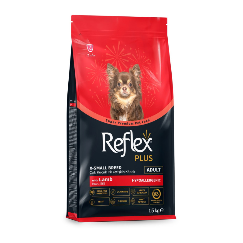Reflex Plus X-Small Breed Adult сухой корм с ягненком для собак малых пород, 1.5 кг - фото 3