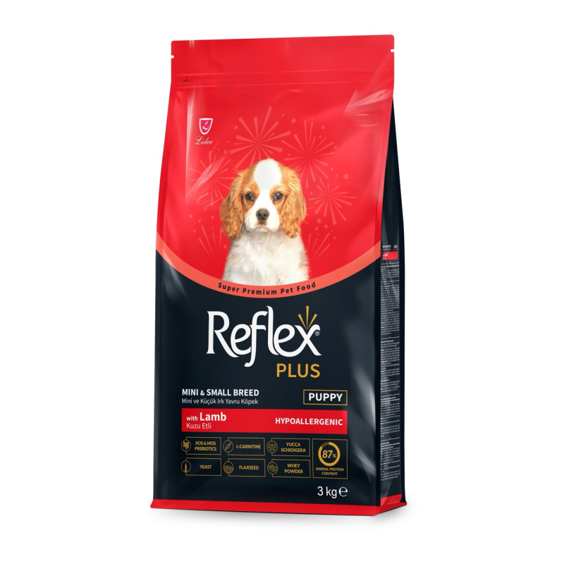 Reflex Plus Mini & Small Breed Puppy сухий корм з ягнятком для цуценят малих порід, 3 кг - фото 2