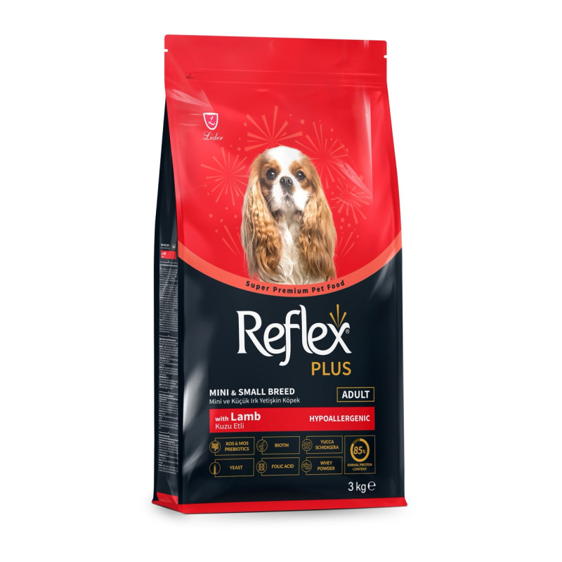 Reflex Plus Dog Adult Mini & Small Breeds Lamb сухой корм с ягненком для собак малых пород, 3 кг - фото 3